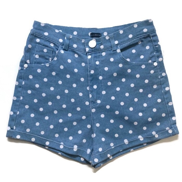 Brandy Melville Pants - Brandy Melville Reina High-rise Polka Dot Shorts